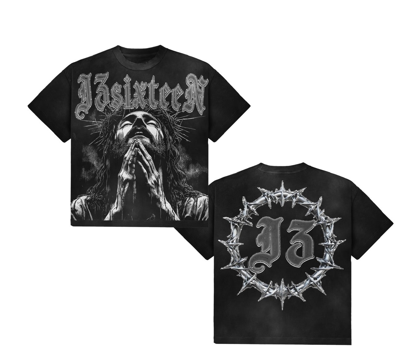 Black Jesus -Rhinestone J3sixteen Tee