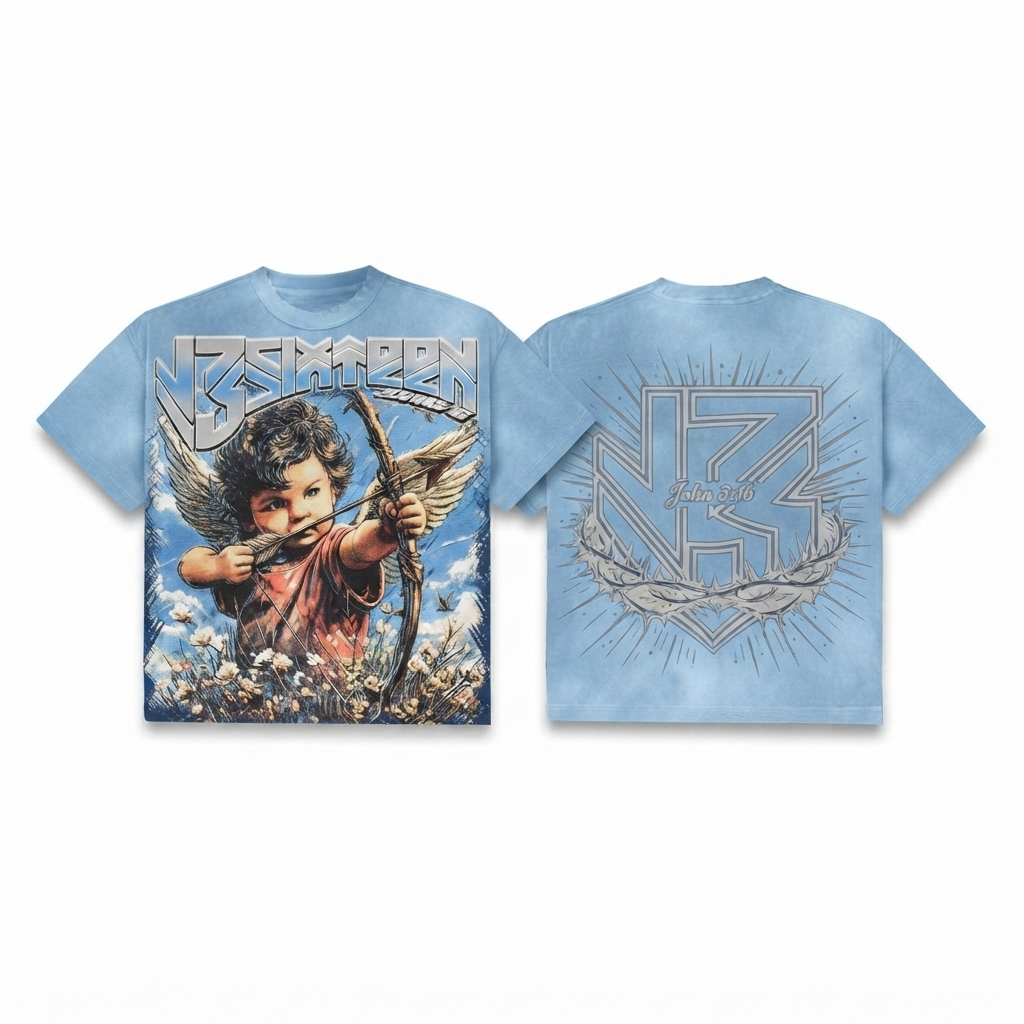 Babby blue Angel “J3” T shirt