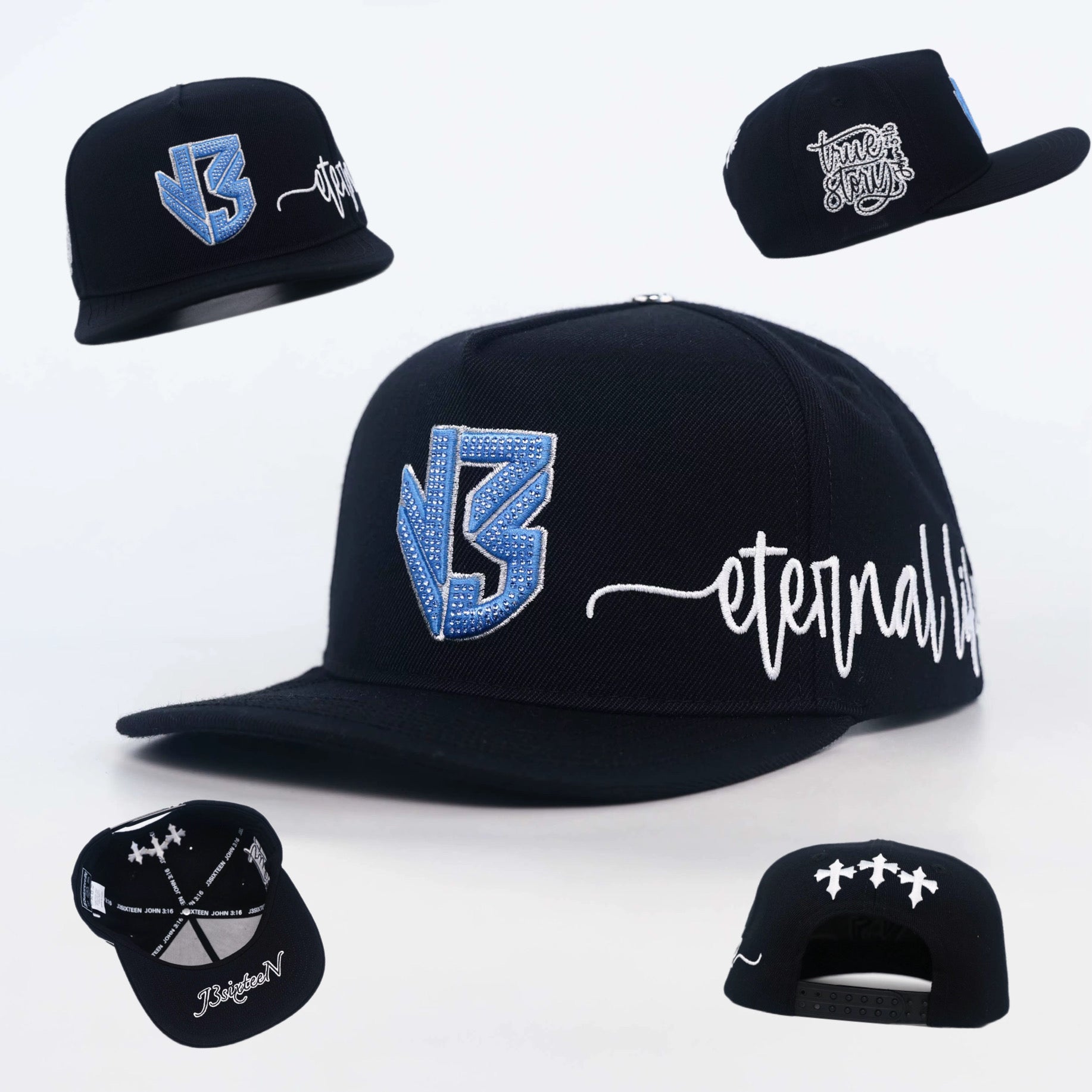 Black /Blue “Eternal Life” Hats