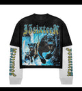 Black Panther Long-Sleeve Tee Rhinestone -J3sixteen