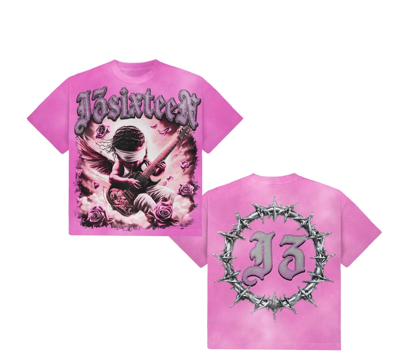 Pink Angel- Rhinestone J3sixteen Tee